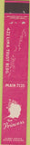 Matchbook Cover - The Princess Salon Lima OH? Girlie 10 Strike
