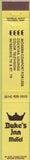 Matchbook Cover - Duke's Inn Motel Buckeye Lake OH 10 Strike