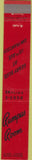 Matchbook Cover - Rumpus Room San Francisco CA 10 Strike