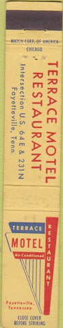 Matchbook Cover - Terrace Motel rEstaurant Fayetteville TN 10 Strike