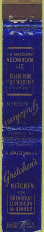 Matchbook Cover - Gretchen's Kitchen Jamestown NY 10 Strike