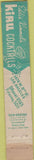 Matchbook Cover - Kiru Cocktails Liquors Los Angeles CA WORN 10 Strike