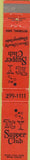 Matchbook Cover - TC Supper Club Kettering OH 10 Strike