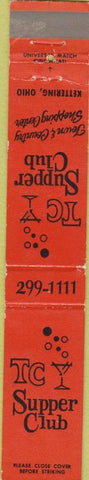 Matchbook Cover - TC Supper Club Kettering OH 10 Strike