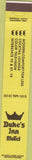 Matchbook Cover - Duke's Inn Motel Buckeye Lake OH 10 Strike