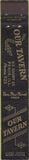 Matchbook Cover - Our Tavern Pekin IL 10 Strike