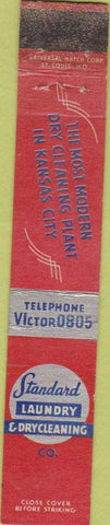 Matchbook Cover - Standard Laundry Kansas City MO WORN 10 Strike