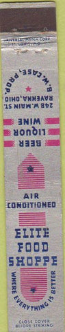 Matchbook Cover - Elite Food Shoppe Ravenna OH 10 Strike