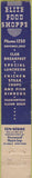 Matchbook Cover - Elite Food Shoppe Ravenna OH 10 Strike