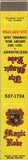 Matchbook Cover - Magic Robe Restaurant Lynwood CA 10 Strike
