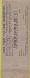 Matchbook Cover - Rochester Business Institute Rochester NY WEAR