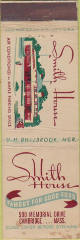 Matchbook Cover - Smith House Cambridge MA STAINING