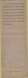 Matchbook Cover - New York Sandwich Shop Harwichport MA Hyannis Falmouth