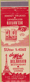 Matchbook Cover - New Delmonico Restaurant San Francisco CA