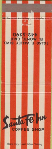 Matchbook Cover - Santa Fe Inn Coffee Shop El Monte CA
