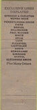 Matchbook Cover - Johnston's Furniture Bristol PA