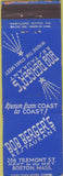 Matchbook Cover - Bob Berger's Restaurant Boston MA