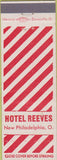 Matchbook Cover - Hotel Reeves New Philadelphia OH