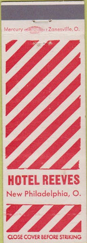 Matchbook Cover - Hotel Reeves New Philadelphia OH