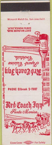 Matchbook Cover - Red Coach Inn Santa Monica CA
