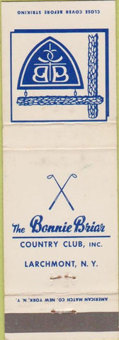 Matchbook Cover - The Bonnie Briar Country Club Larchmont NY WEAR