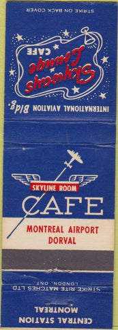 Matchbook Cover - Skyways Lounge Cafe Montreal QC
