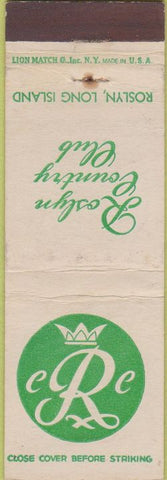 Matchbook Cover - Roslyn Country Club Roslyn LI NY WEAR