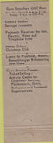 Matchbook Cover - Columbus Savings Bank OH