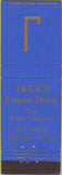 Matchbook Cover - Jack's Liquor Store Mission TX