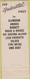 Matchbook Cover - Federated Metals American Smelting
