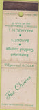 Matchbook Cover - The Chimes Paramus NY POOR