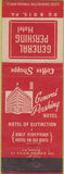 Matchbook Cover - General Pershing Hotel Du Bois PA