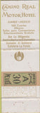 Matchbook Cover - Camino Real Motor Hotel Juarez Mexico