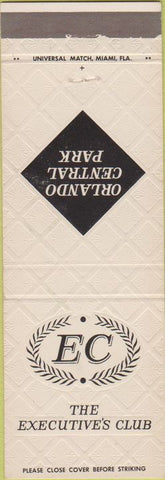 Matchbook Cover - Orlando Central Park Executives Club FL