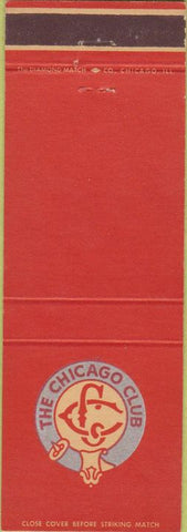 Matchbook Cover - The Chicago Club IL