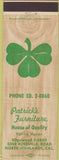Matchbook Cover - Patrick's Furniture North Highlands CA