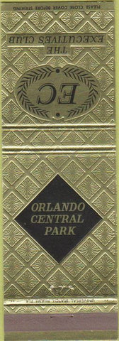Matchbook Cover - Orlando Central Park Executives Club FL