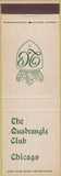 Matchbook Cover - Quadrange Club Chicago IL