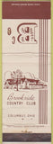 Matchbook Cover - Brookside Country Club Columbus OH
