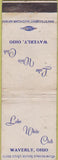 Matchbook Cover - Lake White Club Waverly OH WORN