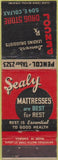 Matchbook Cover - Pencol Drug Store Sealy Mattresses Denver CO Colfax