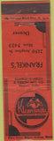Matchbook Cover - Franke's Denver CO Typewriter Ribbon WORN