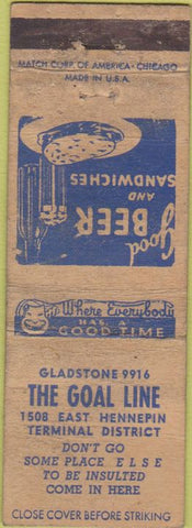 Matchbook Cover - The Gaol Line Minneapolis MN POOR