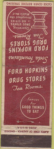 Matchbook Cover - Ford Hopkins Drug Stores WORn