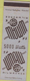 Matchbook Cover - WMAW Radio Milwaukee WI