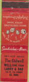 Matchbook Cover - The Oldwell restaurant WORN NO TOWN