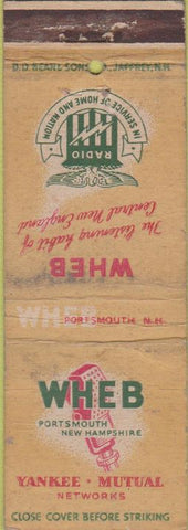 Matchbook Cover - WHEB Radio New England POOR