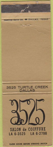 Matchbook Cover - Salon De Coiffure Dallas TX