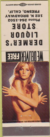 Matchbook Cover - Dermer's Liquor Store Fresno CA pinup