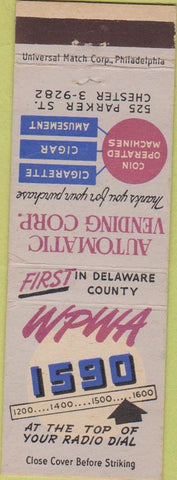 Matchbook Cover - WPWA Radio Chester PA Vending